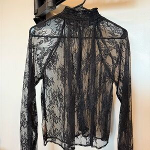 Elegant Black Lace Top